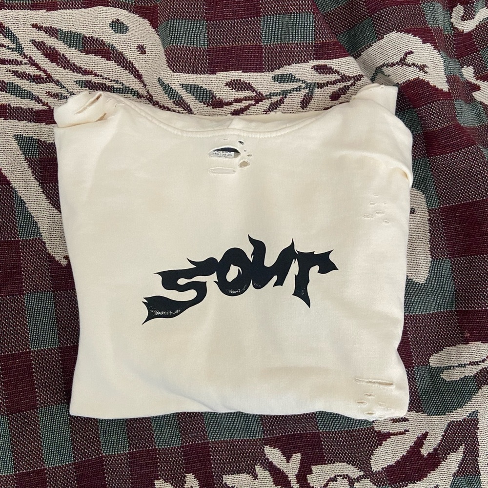 SOUR Distressed hoodie | Official olivia rodrigo merch